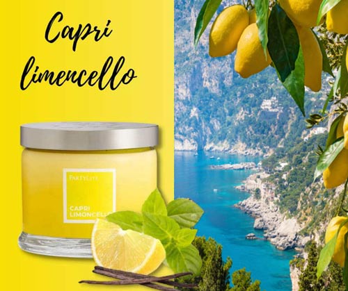 Pots à bougies parfumé 3 mèches Capri Limoncello