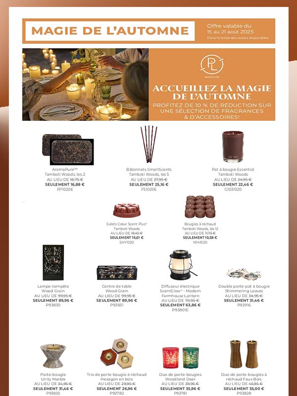 Promo et offres Partylite
