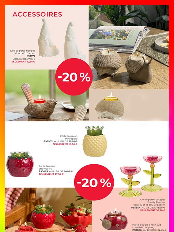 Pots partylite offres Accessoires en promo chez Partylite