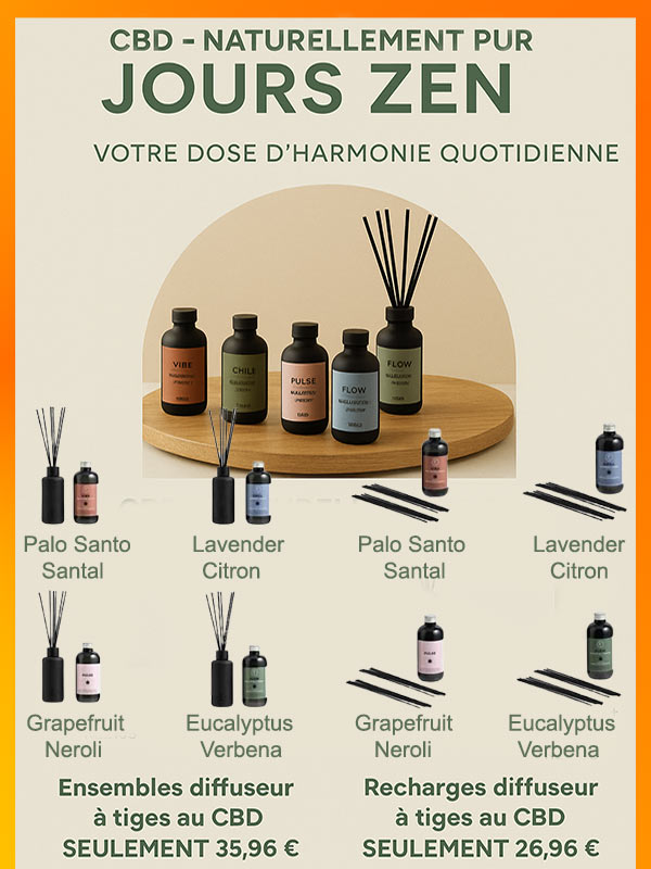 Offres partylite Huile et bâtonnets CBD Partylite
