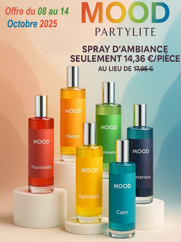 Sprays MOOD partylite Partylite sprays Mood en offre