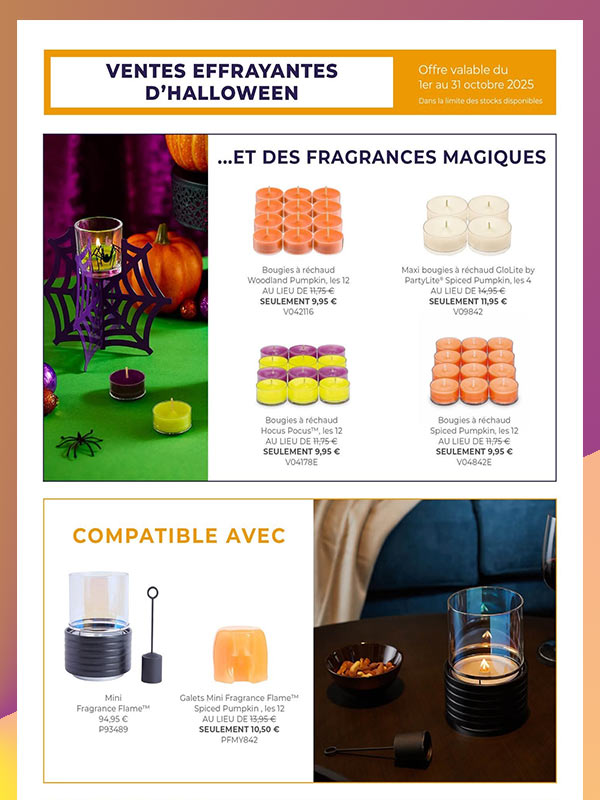 réchauds,-galets-flamme-Halloween-Partylite Bougies réchauds Partylite Abracadabra