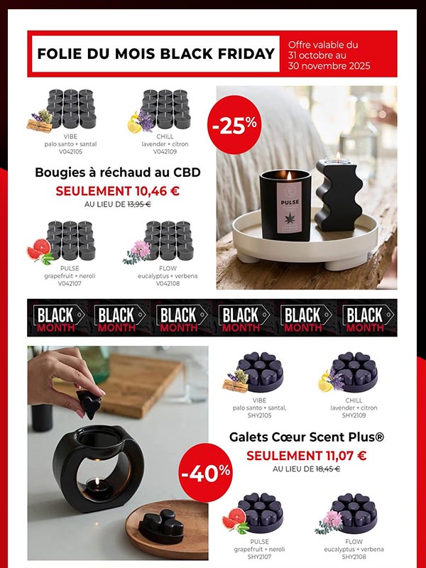 Bougies parfumées gamme CBD Partylite