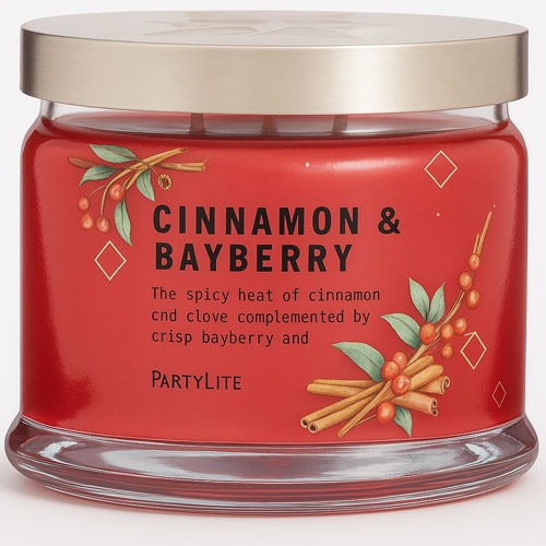 Cannelle Laurier bougie parfumées 3 mèches Partylite