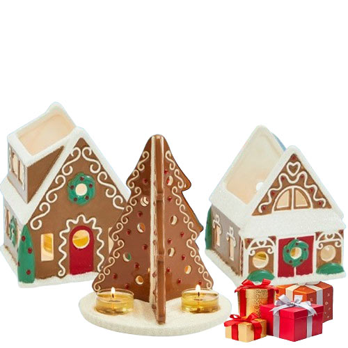 Maisonnettes et Sapin Partylite idées cadeaux 