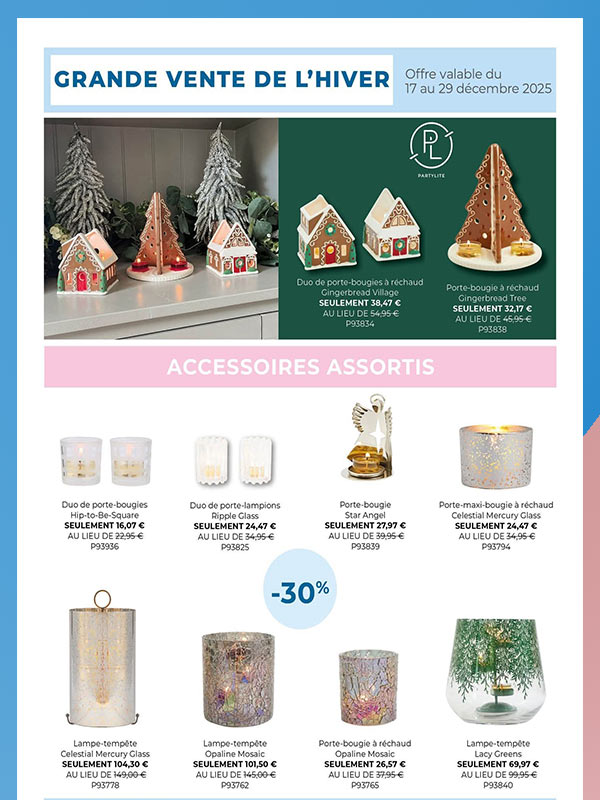 Une sélection d'accessoires Partylite  
