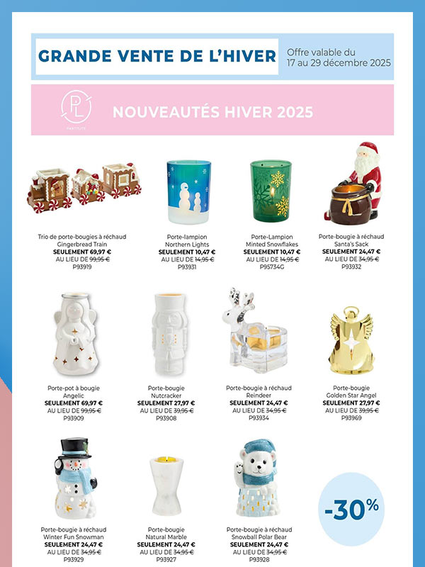 Promo sur les accessoires Partylite