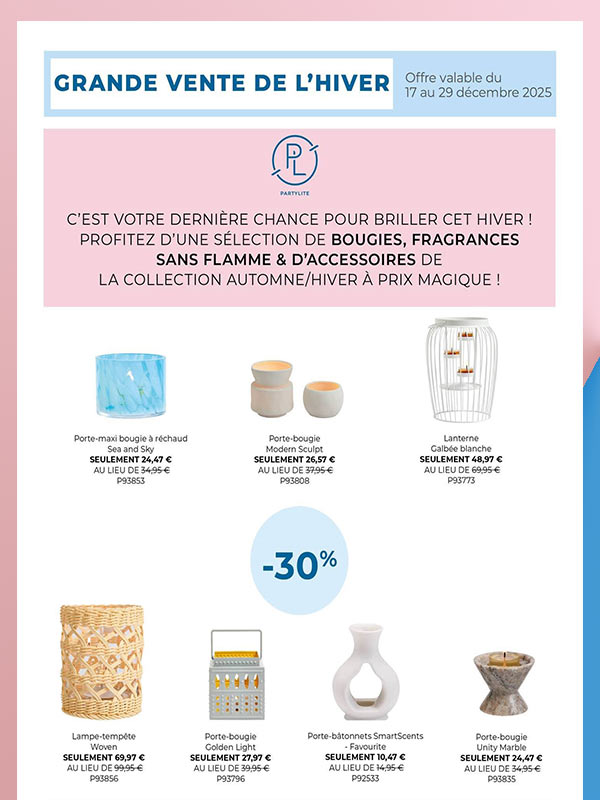 offre Partylite accessoire porte bougies