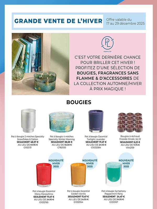 Bougies parfumées Partylite